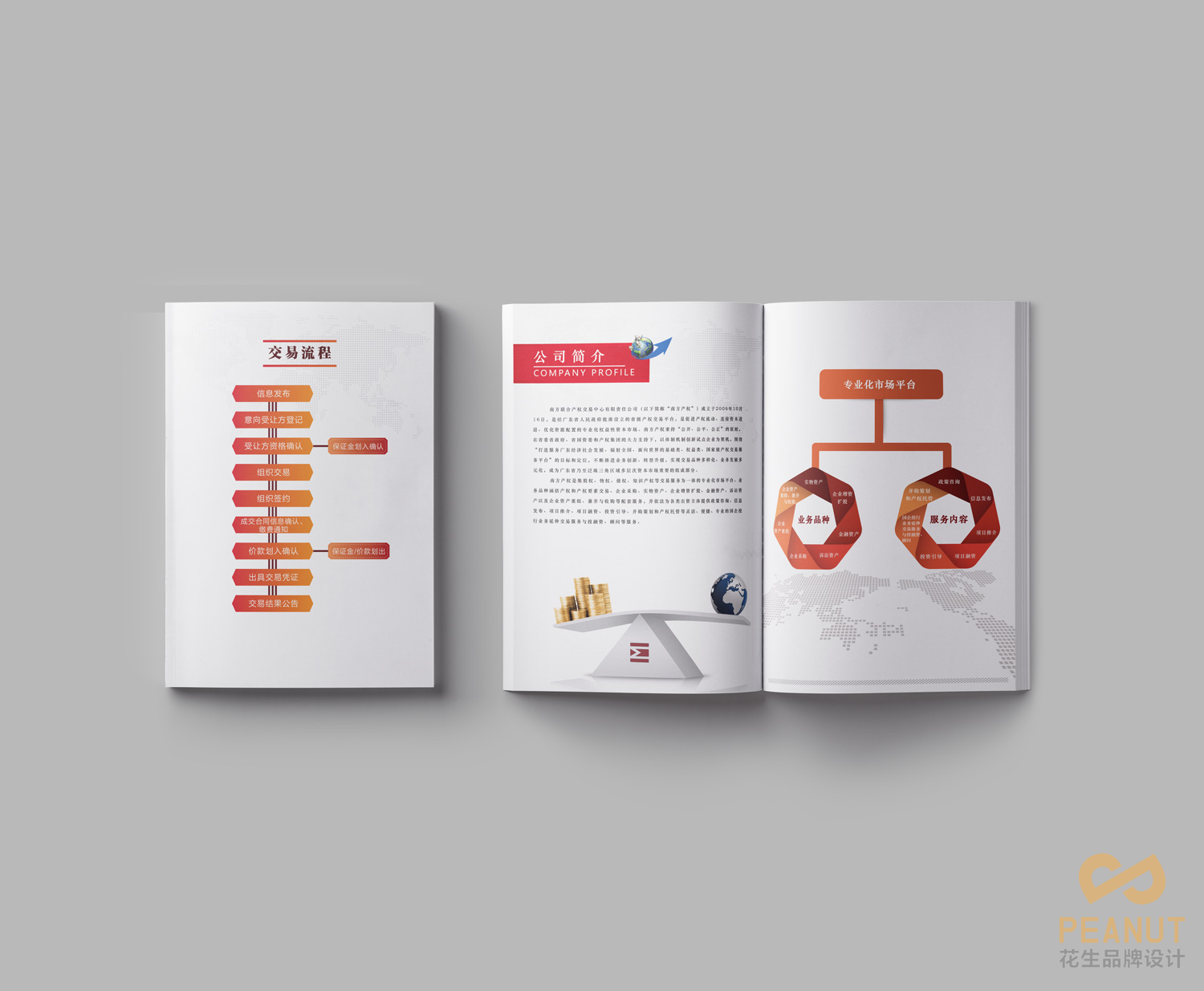 南方产权交易中心画册设计|产权交易画册设计-花生广州画册设计公司